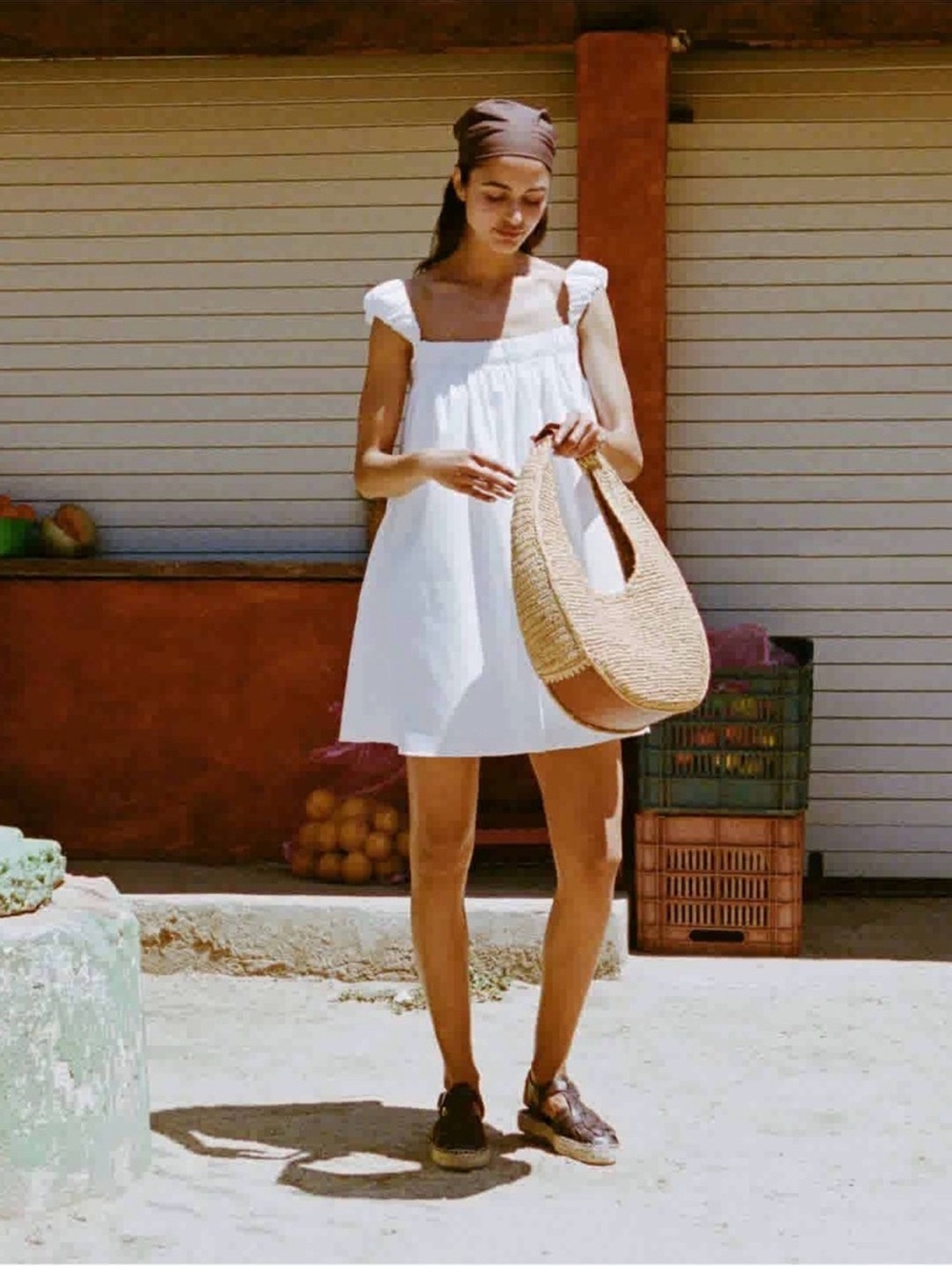 Staud Beau Dress cotton poplin mini dress